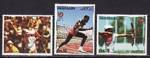 Парагвай, 1987, Летние Олимпийские игры Сеул 1988, Карл Льюис, 3 марки